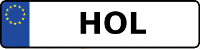 Kennzeichen mit HOL