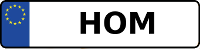 Kennzeichen mit HOM