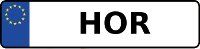 Kennzeichen mit HOR