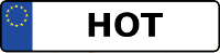 Kennzeichen mit HOT