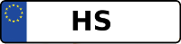 Kennzeichen mit HS