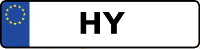 Kennzeichen mit HY