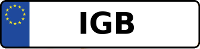Kennzeichen mit IGB