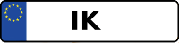 Kennzeichen mit IK