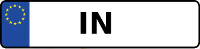 Kennzeichen mit IN