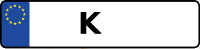 Kennzeichen mit K