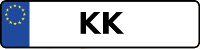 Kennzeichen mit KK