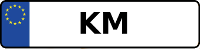 Kennzeichen mit KM