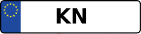 Kennzeichen mit KN