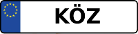 Kennzeichen mit KÖZ