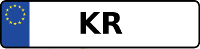 Kennzeichen mit KR