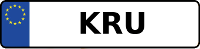 Kennzeichen mit KRU