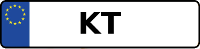 Kennzeichen mit KT