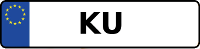Kennzeichen mit KU