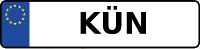 Kennzeichen mit KÜN