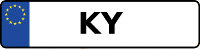 Kennzeichen mit KY