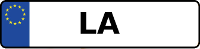 Kennzeichen mit LA