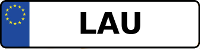 Kennzeichen mit LAU