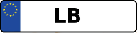Kennzeichen mit LB