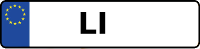 Kennzeichen mit LI