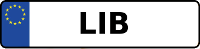 Kennzeichen mit LIB