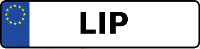 Kennzeichen mit LIP
