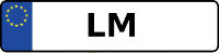 Kennzeichen mit LM