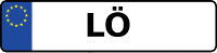 Kennzeichen mit LÖ
