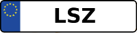 Kennzeichen mit LSZ