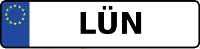 Kennzeichen mit LÜN