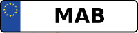 Kennzeichen mit MAB