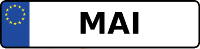 Kennzeichen mit MAI