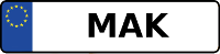 Kennzeichen mit MAK
