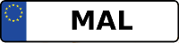 Kennzeichen mit MAL