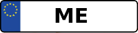 Kennzeichen mit ME