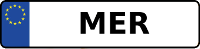 Kennzeichen mit MER