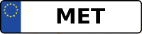 Kennzeichen mit MET