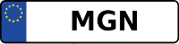 Kennzeichen mit MGN