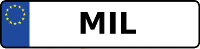 Kennzeichen mit MIL