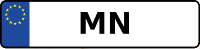 Kennzeichen mit MN