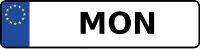 Kennzeichen mit MON