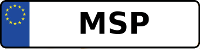 Kennzeichen mit MSP