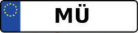 Kennzeichen mit MÜ