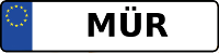 Kennzeichen mit MÜR