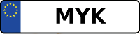 Kennzeichen mit MYK