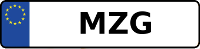 Kennzeichen mit MZG