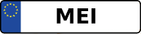 Kennzeichen mit Mei