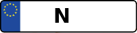 Kennzeichen mit N