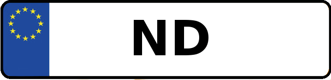 Kennzeichen mit ND