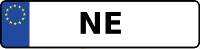 Kennzeichen mit NE